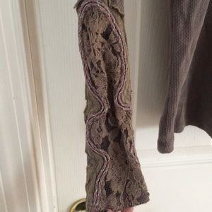 Free People Tops - Free People Mocha Crafty Cuff Thermal Free People Tops - Free People Mocha Crafty Cuff Thermal